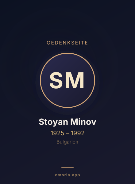 Gedenkportrait von Stoyan Minov