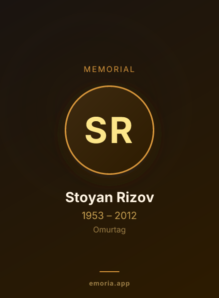 Memorial portrait of Stoyan Rizov