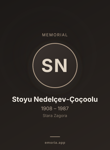 Memorial portrait of Stoyu Nedelçev-Çoçoolu
