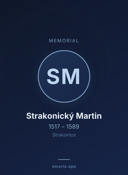 Memorial portrait of Strakonický Martin