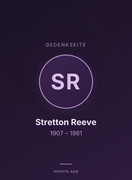 Gedenkportrait von Stretton Reeve