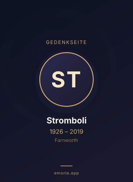 Gedenkportrait von Stromboli