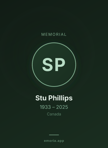 Memorial portrait of Stu Phillips
