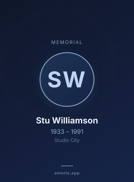 Memorial portrait of Stu Williamson