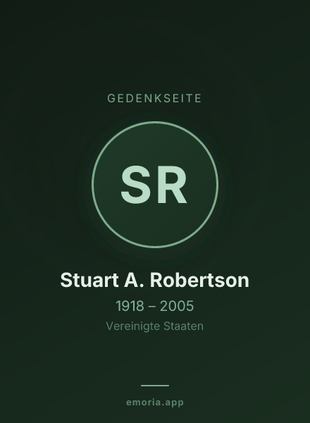 Gedenkportrait von Stuart A. Robertson