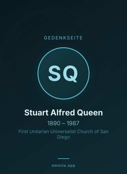 Gedenkportrait von Stuart Alfred Queen