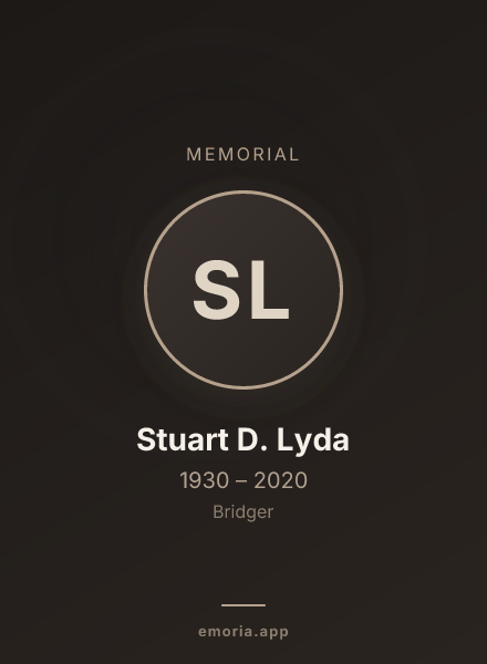 Memorial portrait of Stuart D. Lyda