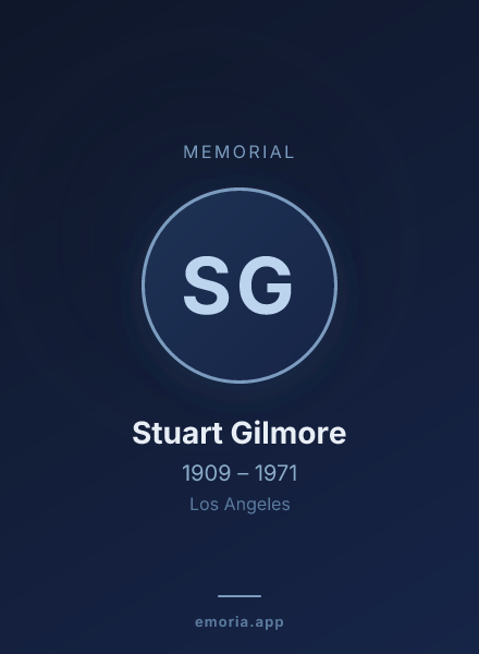 Memorial portrait of Stuart Gilmore