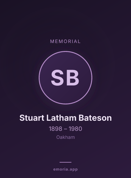 Memorial portrait of Stuart Latham Bateson
