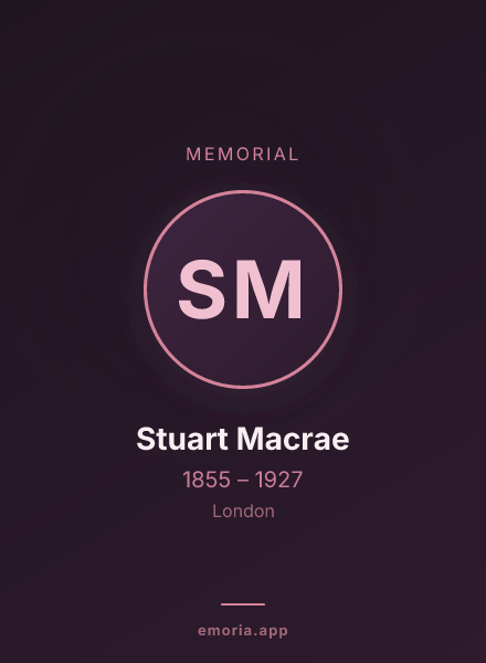 Memorial portrait of Stuart Macrae
