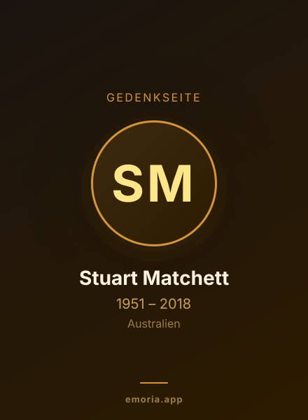 Gedenkportrait von Stuart Matchett