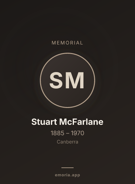 Memorial portrait of Stuart McFarlane