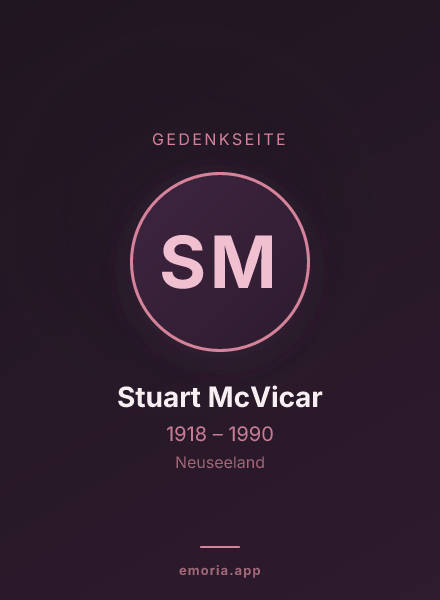 Gedenkportrait von Stuart McVicar