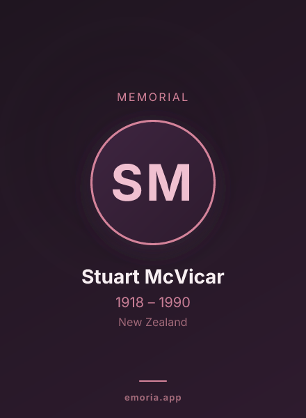 Memorial portrait of Stuart McVicar