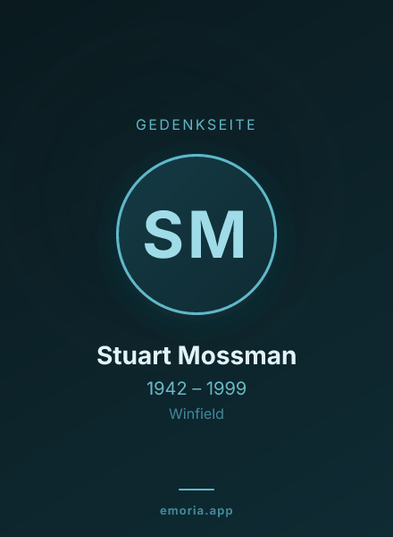 Gedenkportrait von Stuart Mossman