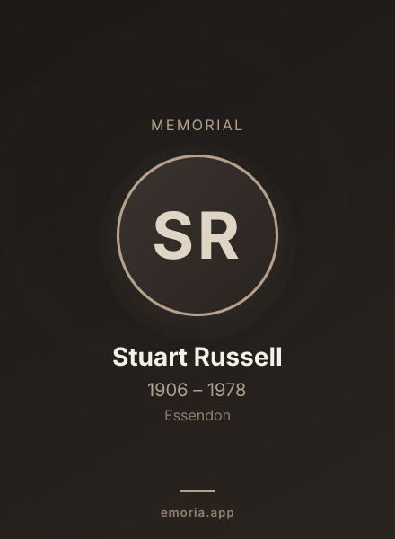 Memorial portrait of Stuart Russell