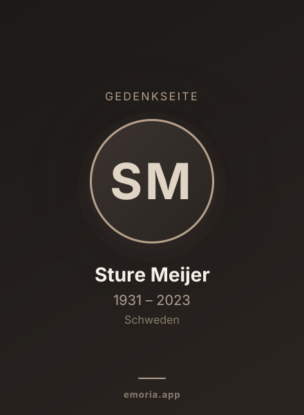 Gedenkportrait von Sture Meijer