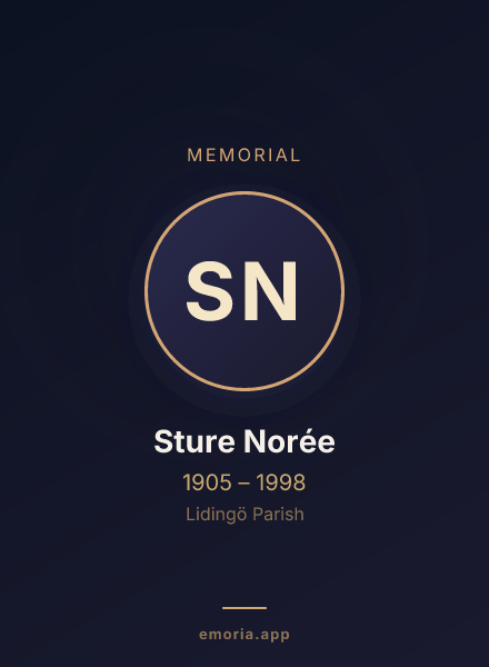 Memorial portrait of Sture Norée