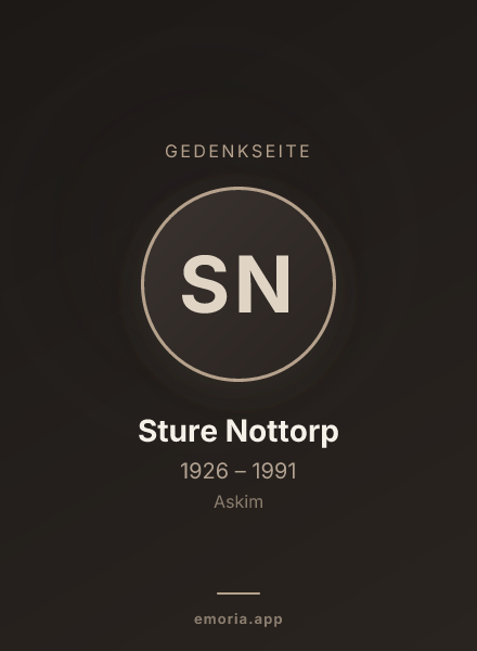 Gedenkportrait von Sture Nottorp