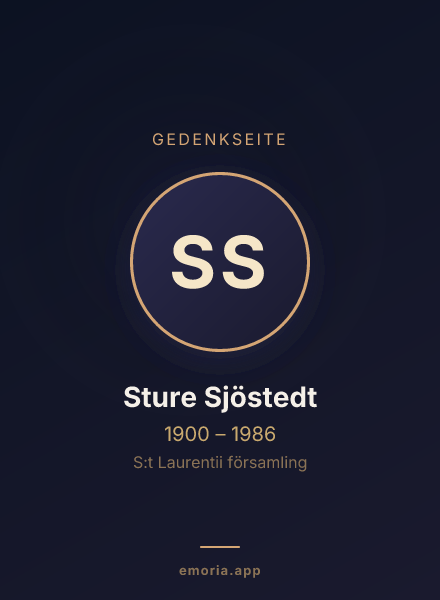 Gedenkportrait von Sture Sjöstedt