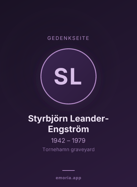 Gedenkportrait von Styrbjörn Leander-Engström