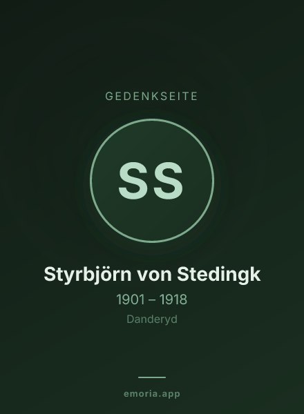 Gedenkportrait von Styrbjörn von Stedingk