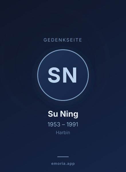 Gedenkportrait von Su Ning