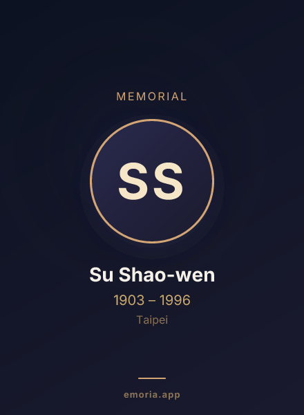Memorial portrait of Su Shao-wen