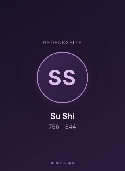 Gedenkportrait von Su Shi
