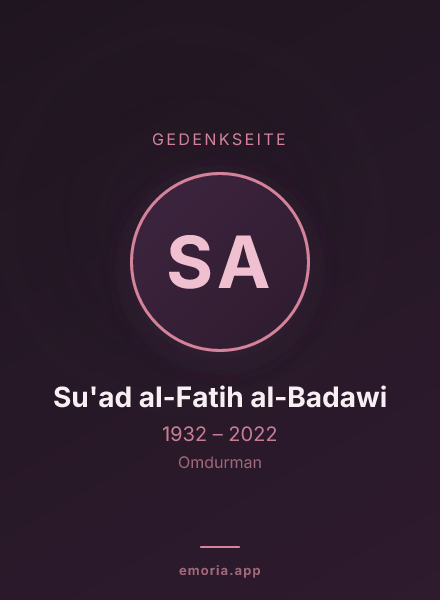 Gedenkportrait von Su'ad al-Fatih al-Badawi