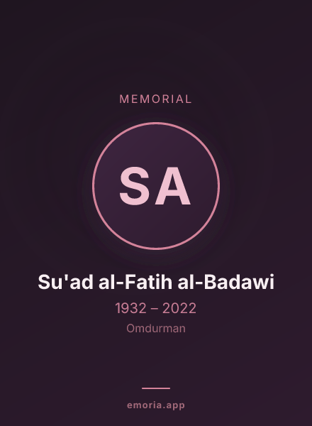 Memorial portrait of Su'ad al-Fatih al-Badawi
