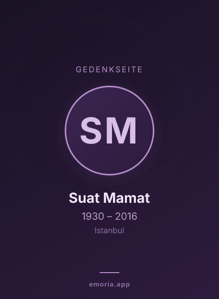 Gedenkportrait von Suat Mamat