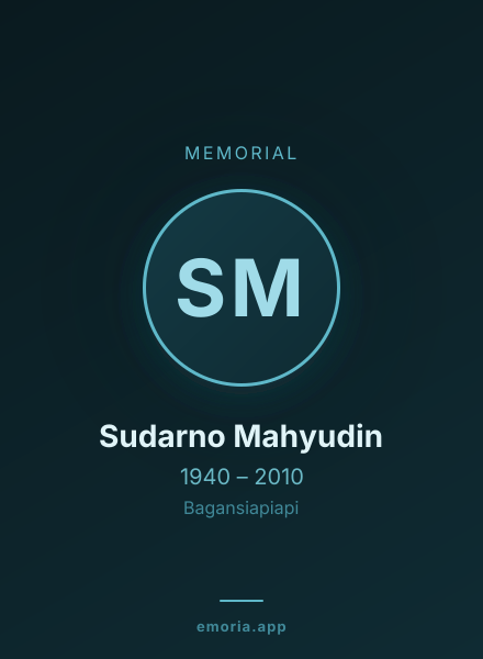 Memorial portrait of Sudarno Mahyudin