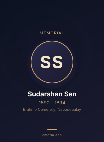 Memorial portrait of Sudarshan Sen