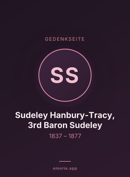 Gedenkportrait von Sudeley Hanbury-Tracy, 3rd Baron Sudeley