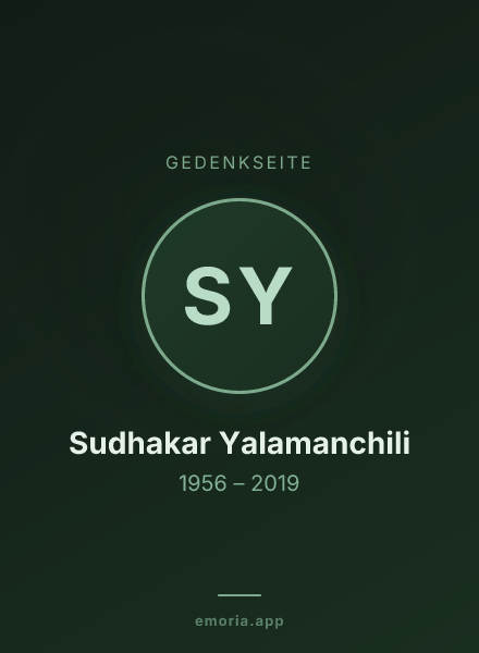 Gedenkportrait von Sudhakar Yalamanchili