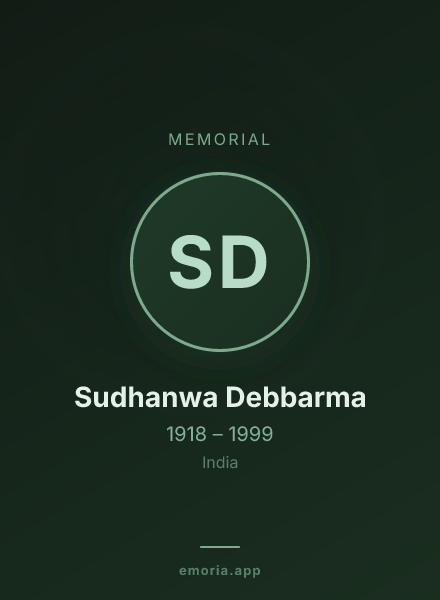 Memorial portrait of Sudhanwa Debbarma