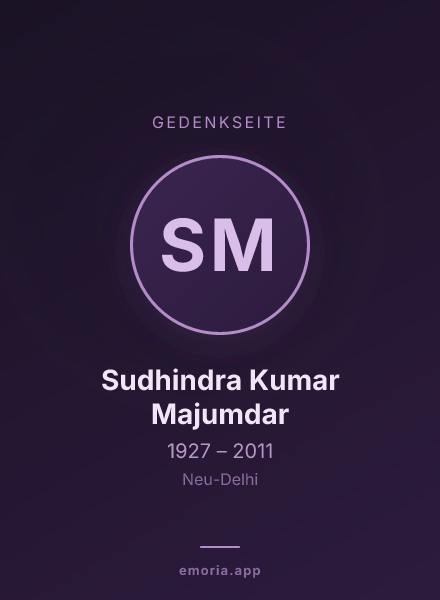 Gedenkportrait von Sudhindra Kumar Majumdar
