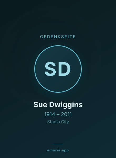 Gedenkportrait von Sue Dwiggins