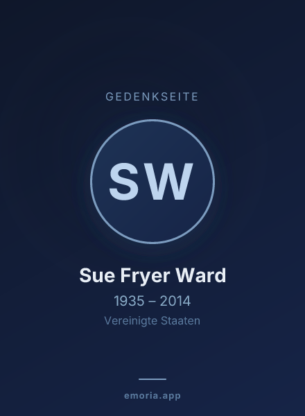 Gedenkportrait von Sue Fryer Ward