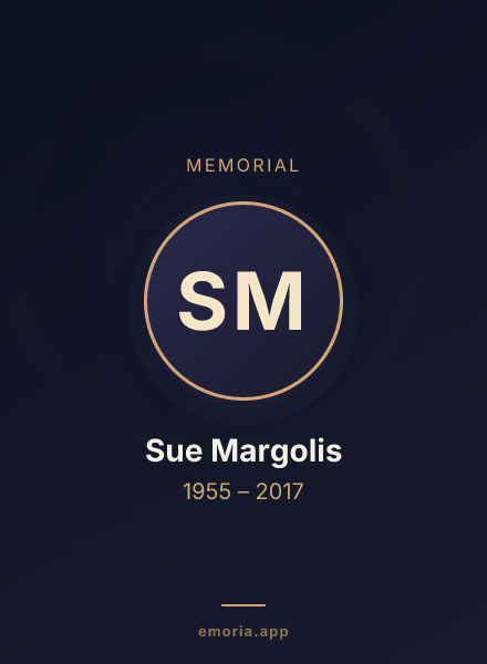 Memorial portrait of Sue Margolis
