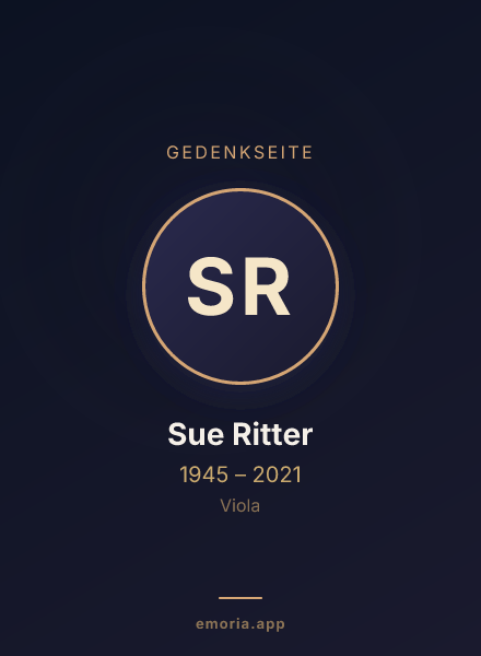 Gedenkportrait von Sue Ritter