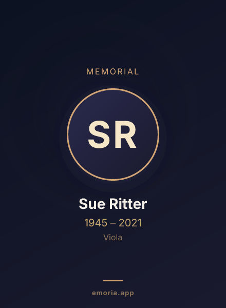 Memorial portrait of Sue Ritter