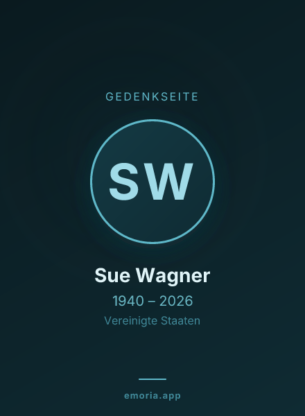 Gedenkportrait von Sue Wagner