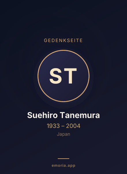 Gedenkportrait von Suehiro Tanemura