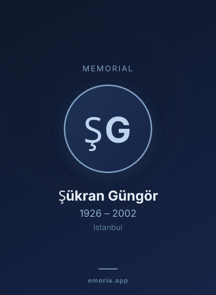 Memorial portrait of Şükran Güngör