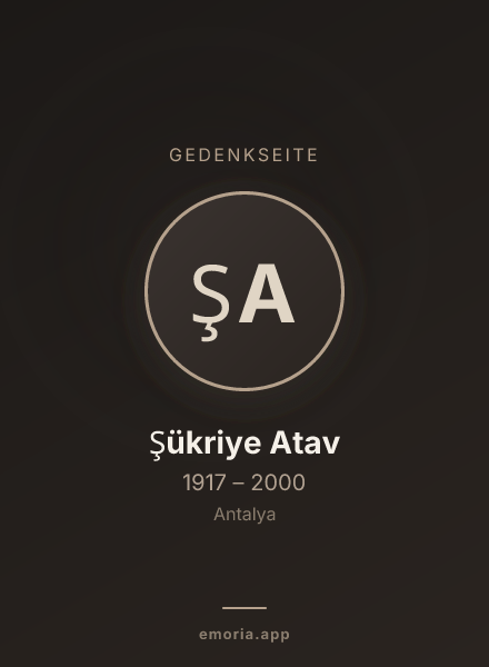 Gedenkportrait von Şükriye Atav