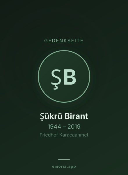 Gedenkportrait von Şükrü Birant