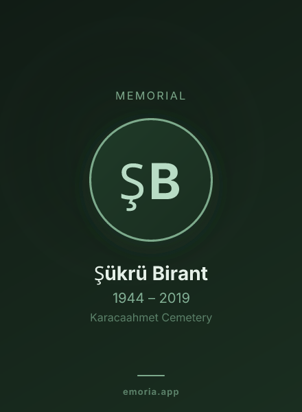 Memorial portrait of Şükrü Birant