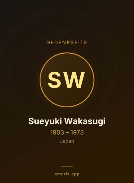 Gedenkportrait von Sueyuki Wakasugi